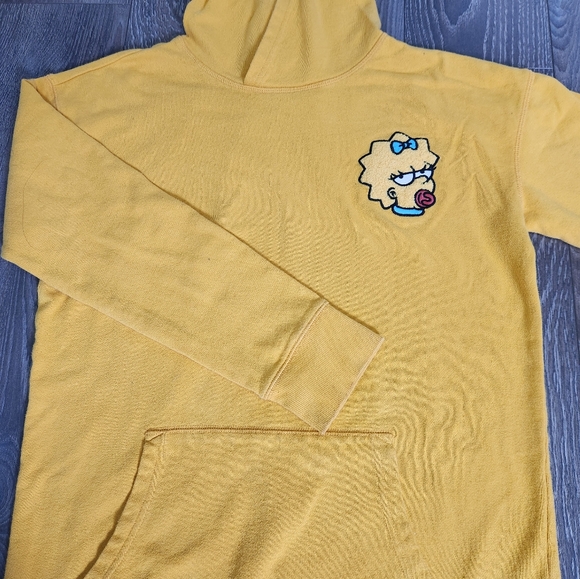 The Simpsons Maggie Pop Sugar Hoodie Kids XXL (18) Yellow - Picture 3 of 6